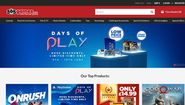 英国游戏机和游戏购物网站