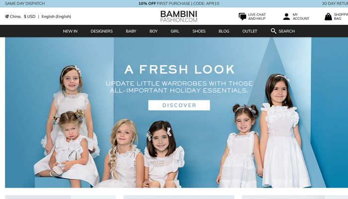 欧洲顶级的童装奢侈品购物网站