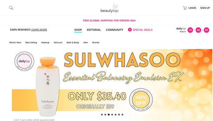 美国韩国化妆品和护肤品购物网站