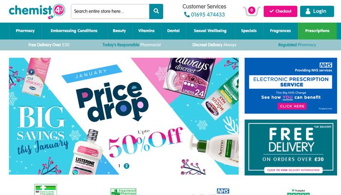 英国在线药房和在线药剂师