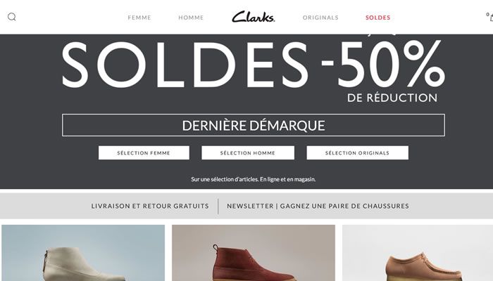 Clarks鞋法国官方网站