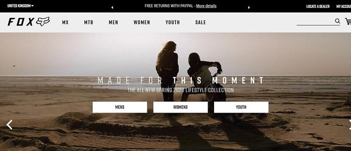 Fox Racing英国官网