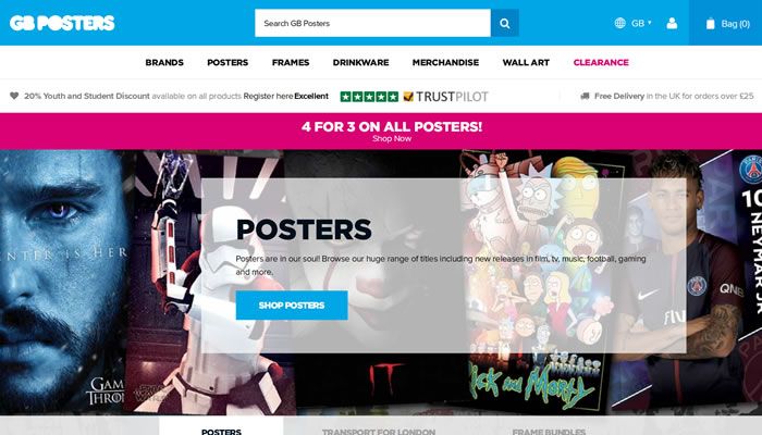 英国最大的海报商店