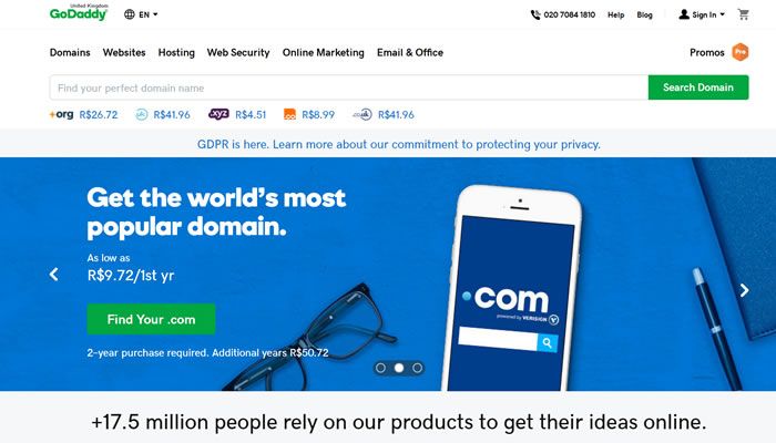 GoDaddy英国