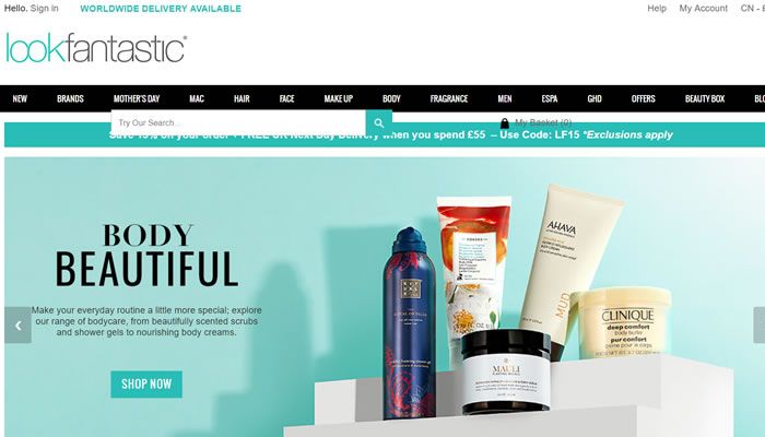Lookfantastic美国