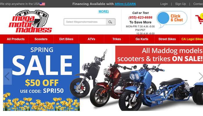 美国踏板车和轻便摩托车销售网站