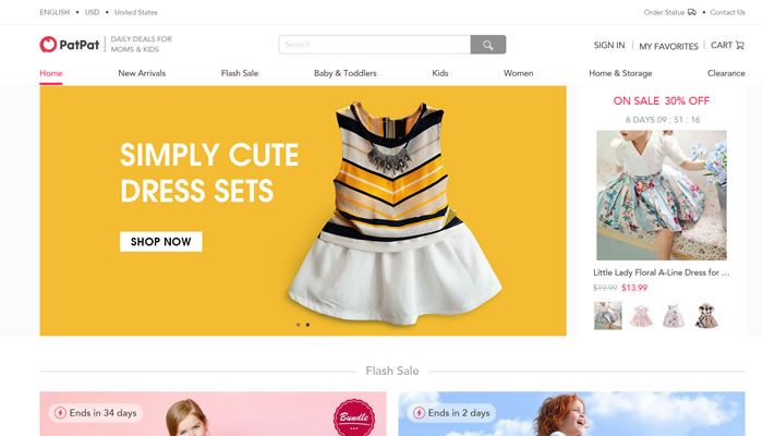 美国婴儿和儿童服装购物网站