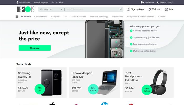 美国翻新电子产品商店
