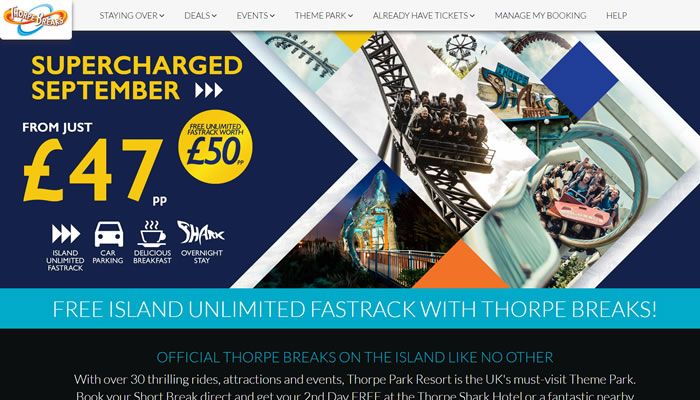 英国索普公园票务和酒店套餐