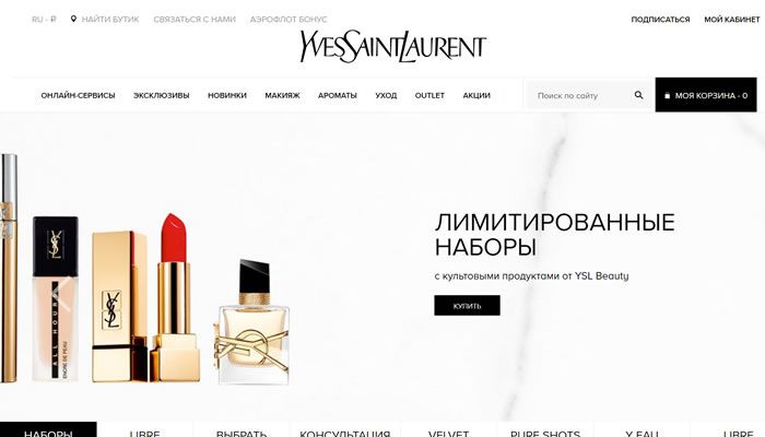 YSL圣罗兰美妆俄罗斯官网