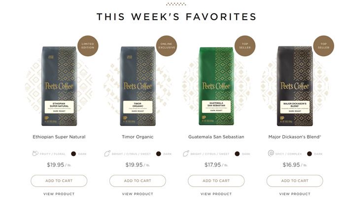 美国主要的特色咖啡和茶公司