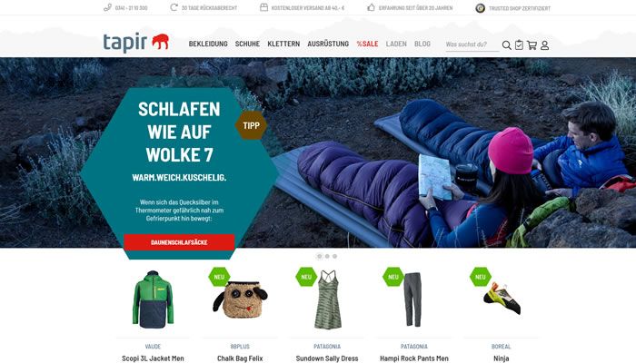 德国户外装备、登山运动和攀岩商店