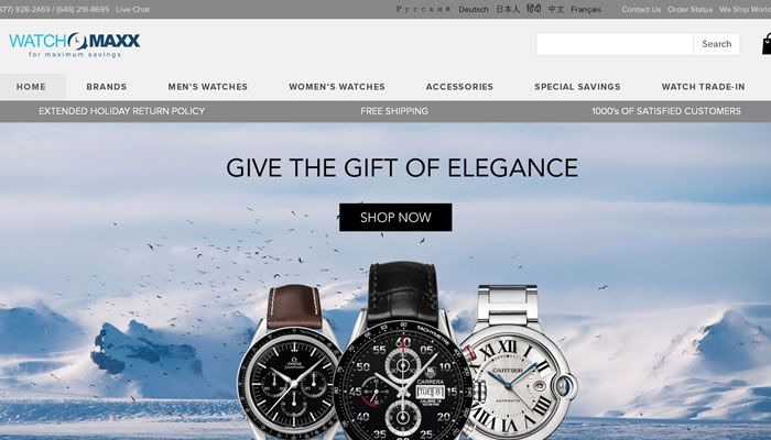 美国领先的奢侈手表在线零售商